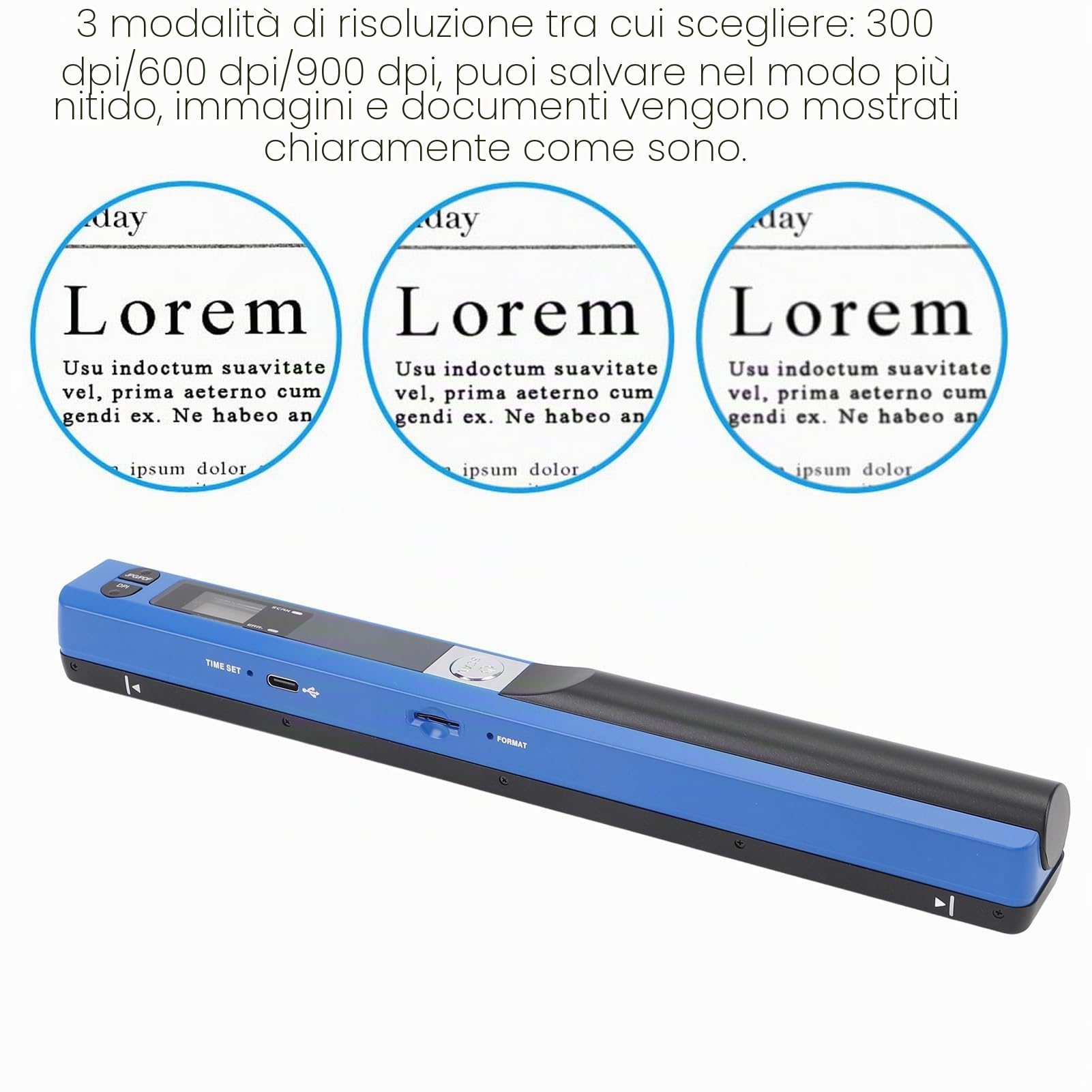Elprico Scansione Rapida Scanner Portatile Documento Portatile -Scanner A4 Alta -Speed ​​per Studenti degli Avvocati