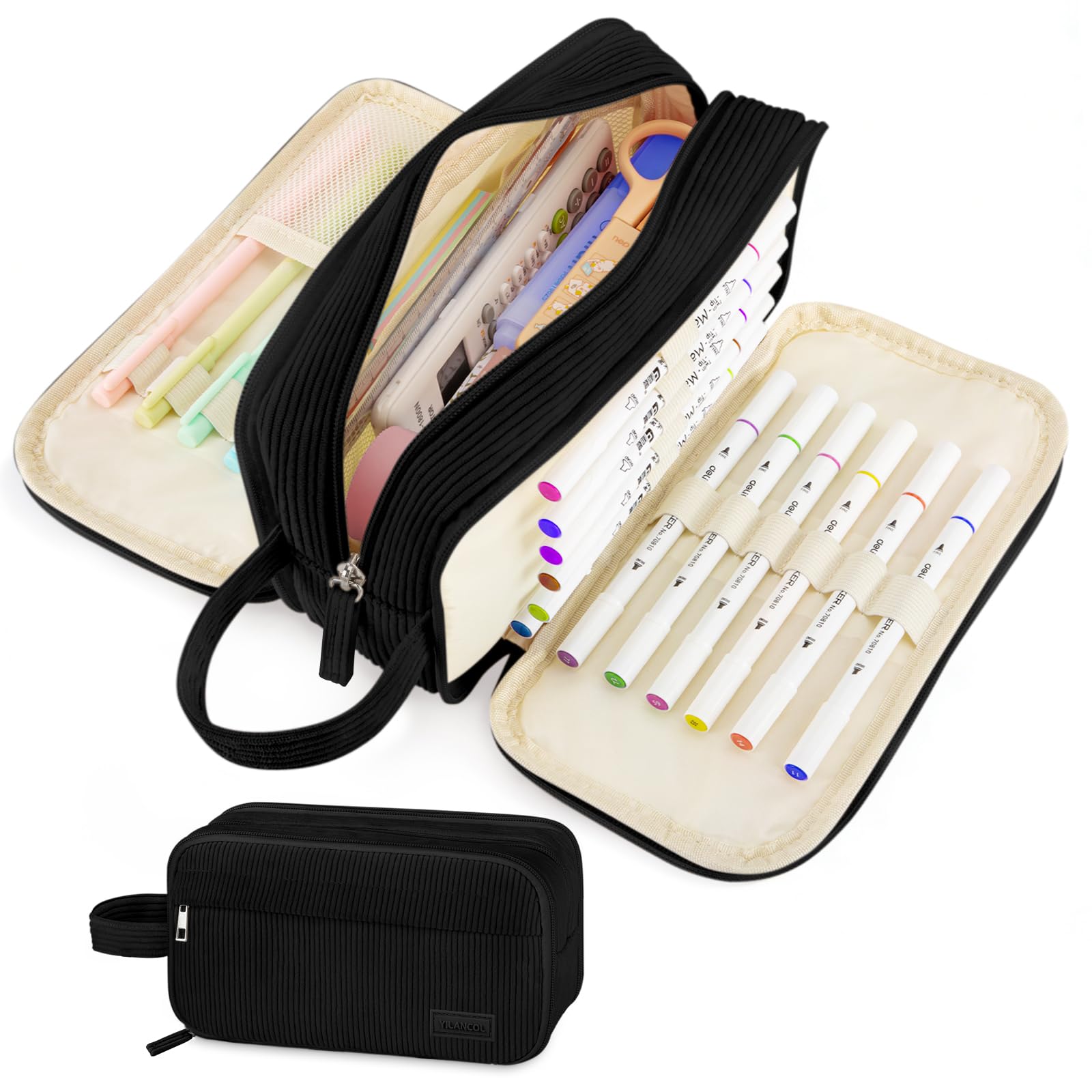 YILANCOL Cute Big Pencil Case Pouch Bag with Handle for Teen Girls Boy Gift — image 1