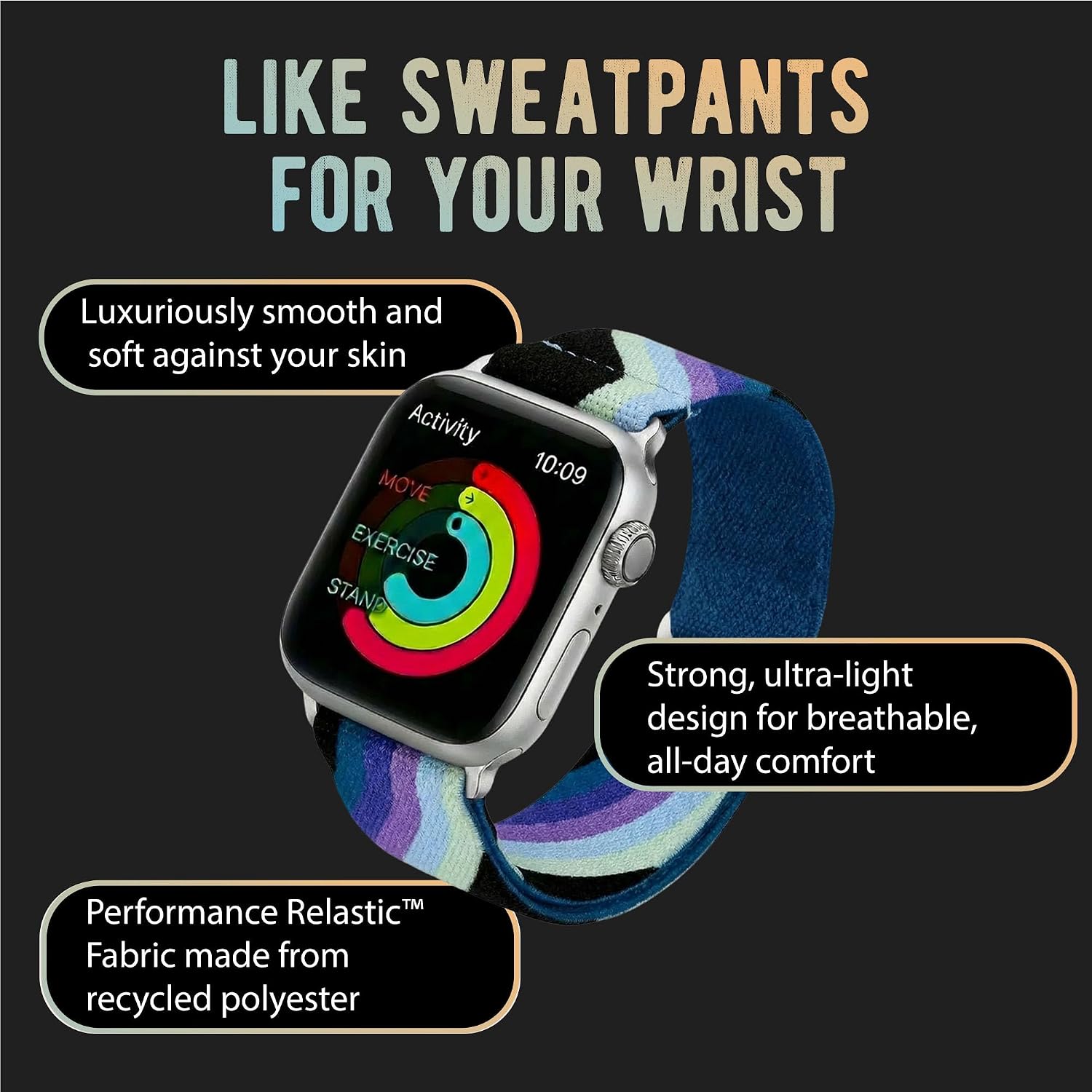 Braxley Bands for Apple Watches - Stretchy and Washable - Adjustable with Apple Watch Bands for Women & Men - Compatible with Apple Watch Series SE Ultra 9 8 7 6 5 4 3 2 1 image 2