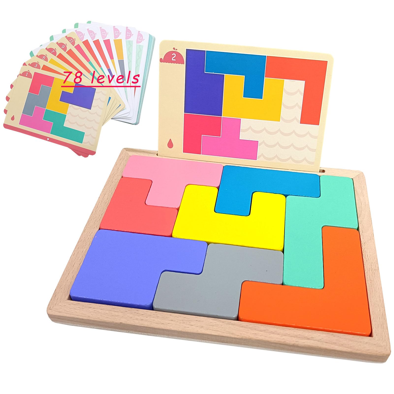 Dementia Activities for Seniors,Wooden Puzzles Gifts,Geometric Cognitive Products & Training Games for Alzheimers Elderly