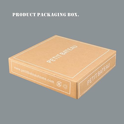 Miniatura 9 de PETIT BATEAU Juego de mesa y sillas para niños pequeños, muebles modernos de madera maciza para niños de 2 a 8 años, color blanco, arte de arte