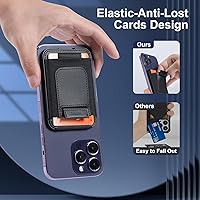 Vista 5 de Cartera magnética compatible con MagSafe, cartera para iPhone con soporte ajustable para iPhone 14 Pro Max14 Plus14 Pro14, iPhone 13 Pro Max13