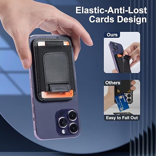 Miniatura 5 de Cartera magnética compatible con MagSafe, cartera para iPhone con soporte ajustable para iPhone 14 Pro Max14 Plus14 Pro14, iPhone 13 Pro Max13