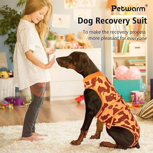 Miniatura 7 de PetWarm Traje de recuperación quirúrgica para perro hembra, ropa interior de suéteres para perro, esterilización para perro después de una cirugía,