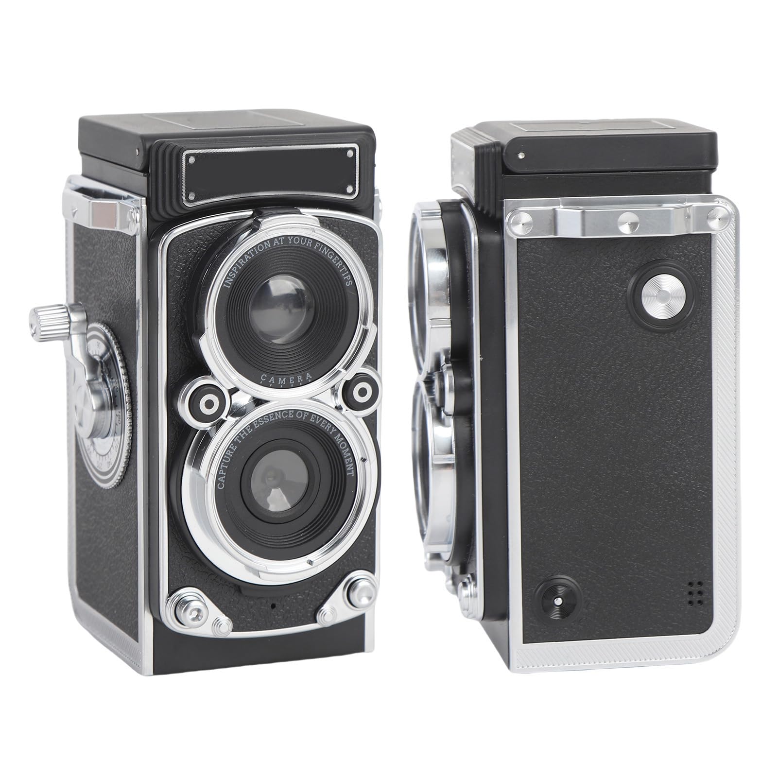 Vintage Cyfrowa Kamera, Przenośny w Stylu TLR 1080p FHD 12MP Auto Focus Camera z Klasycznymi Filtrami do Vloggowania dla Początkujących Nastolatków i Podróży (16GB)