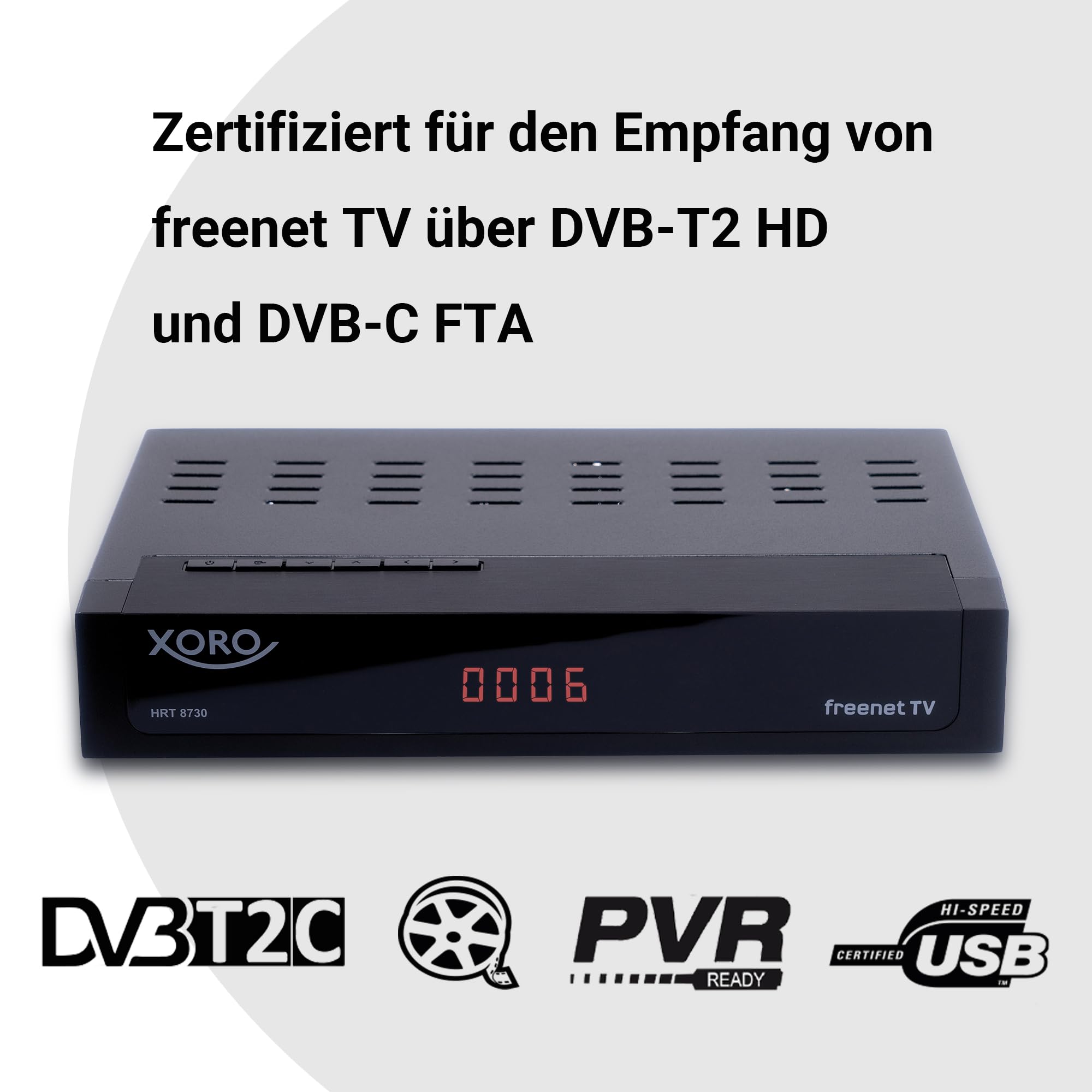 Xoro HRT 8730 DVB-C Kabelreceiver mit USB 2.0 Mediaplayer, PVR Ready, Timeshift, für alle Kabelnetze geeignet, schwarz