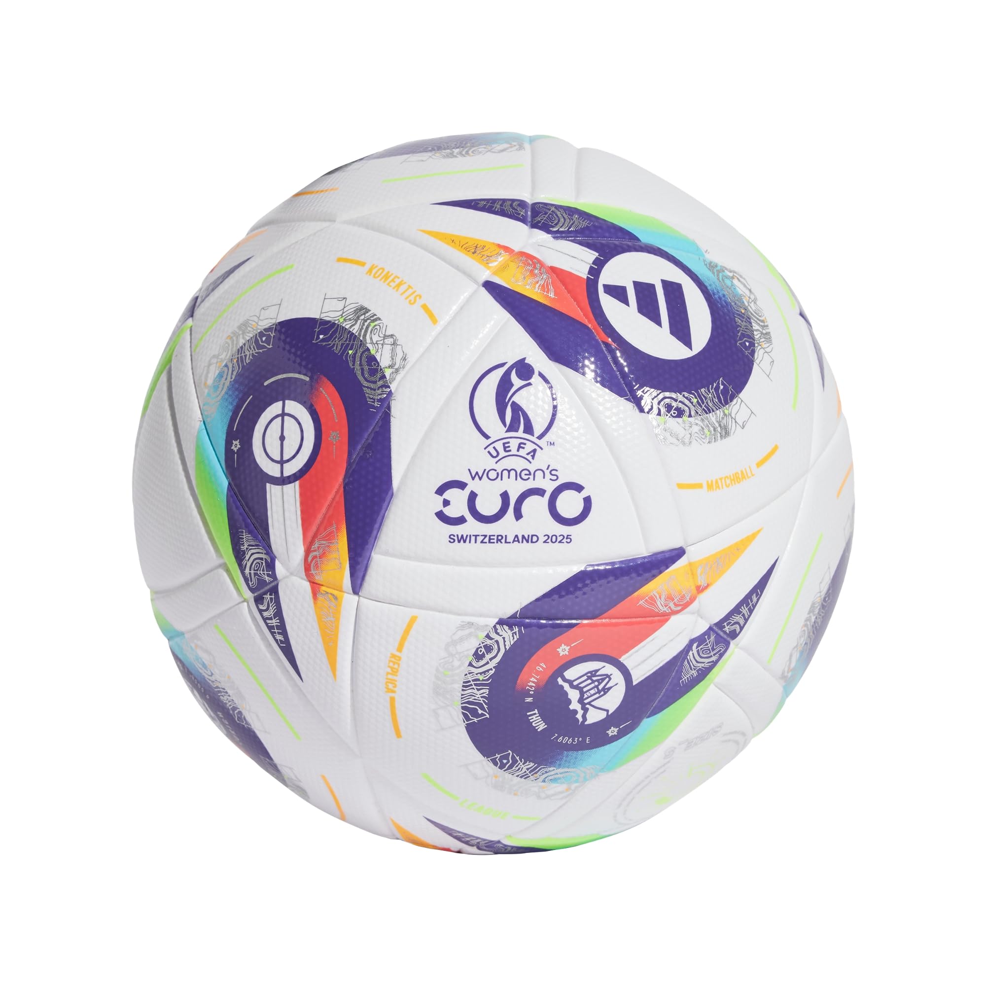 adidas Unisex Adulto Womens Euros 2025 Football, White/​Pantone/​Pantone/​Lucid Lemon, 5