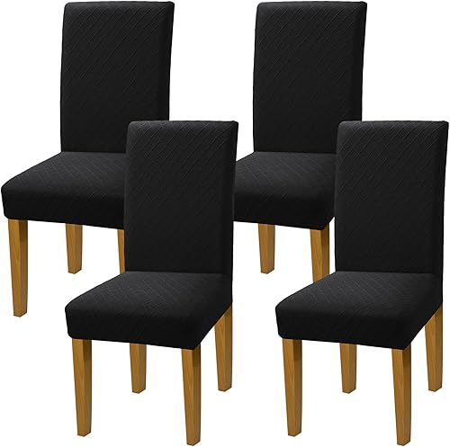 Vista 165 de YISUN Fundas para sillas de comedor, fundas elásticas de elastano para asiento de silla, extraíbles y lavables, fundas protectoras para sillas