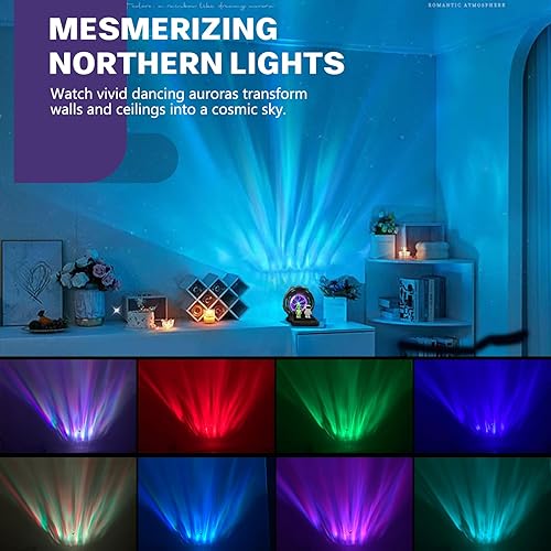 Miniatura 3 de Proyector de luz nocturna con globo de plasma, proyector de luz del norte para dormitorio, luz nocturna para niños con ruido blanco, altavoz