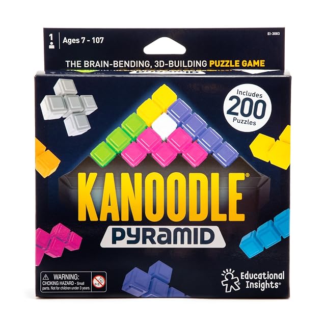 Foto 7 de 7 de Learning Resources Kanoodle Pyramid Brain & Logic Challenge Game, Juegos Niños, 200 Puzzles en 2D y 3D