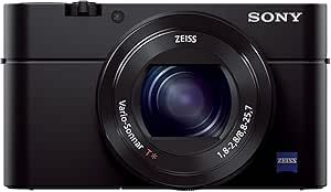 Sony RX100 III 20.1 MP Premium Compact Digital Camera w/1-inch Sensor and 24-70mm F1.8-2.8 ZEISS Zoom Lens (DSCRX100M3/B), 6in l x 4.65in w x 2.93in h, Black