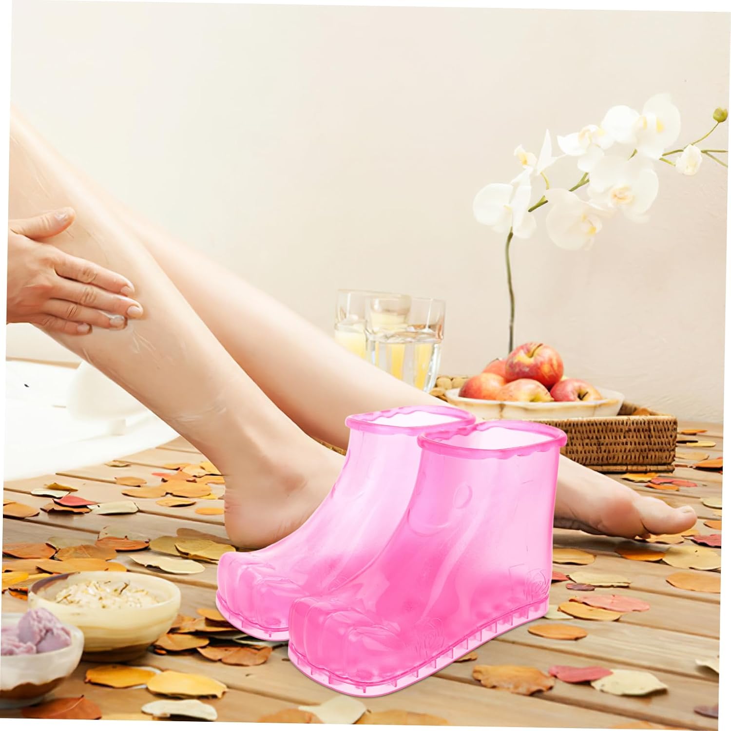 FOMIYES Adult High-Top Foot Bath Boots Portable Foot Soaking Tub for Home Use Travel Soaker Shoes 1 Pair