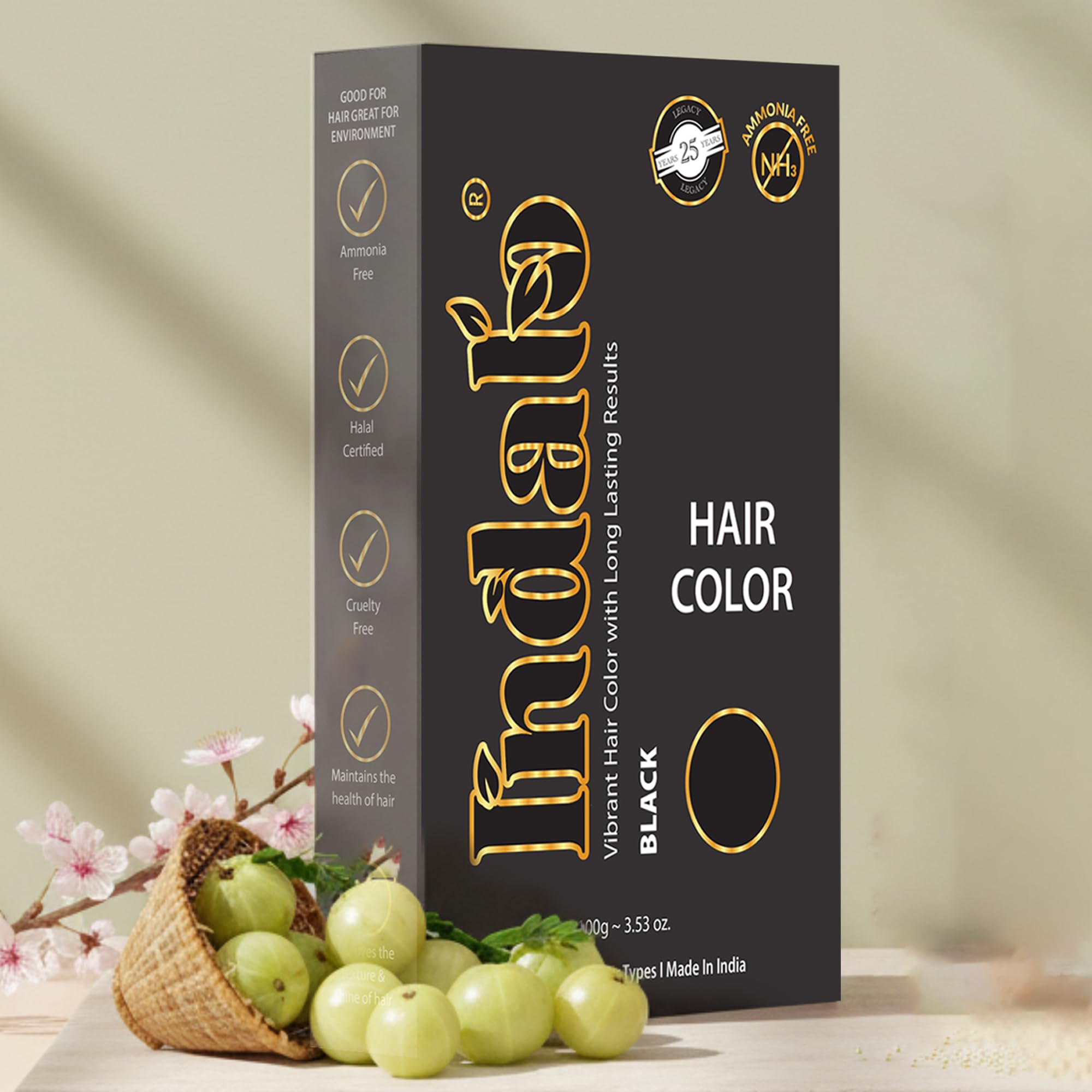 Indalo Ammonia-Free Vibrant Hair Color With Natural Ingredients & Long Lasting Result | Suitable for All Hair Types - 100 g Black-image-16