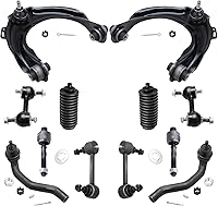 Vista 16 de Detroit Axle - Kit de suspensión completo de 12 unidades para Dodge Ram 1500 4x4 solamente - 2 brazos de control superiores y rótulas, 2 rótulas
