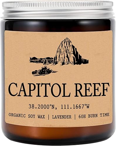 Capitol Reef National Park – Cera de soja orgánica – Regalo para ella – Regalo para él – Regalos para el nuevo hogar – Regalo de cumpleaños para