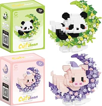 Mini Bricks Panda Building Blocks Set of 2