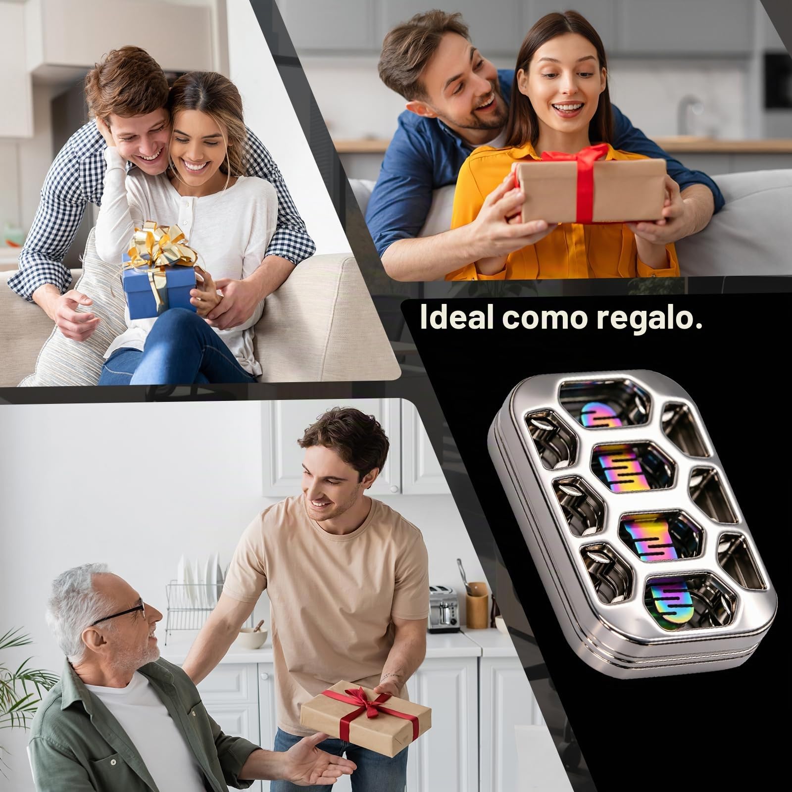 Fidget Slider para Adultos, Juguete Magnético Metálico,Slider Card ASMR, Gadget Táctil Antiestrés, Juguete para los Dedos Adecuado para el TDAH, para la Oficina, para Hombres y Mujeres