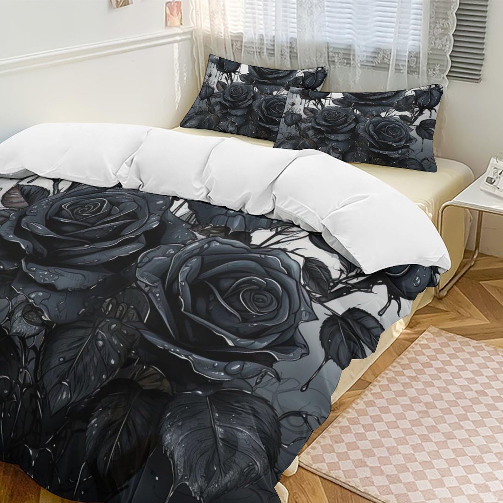 Amazon.com: Flowering Plant Duvet Cover King Size - Super Soft