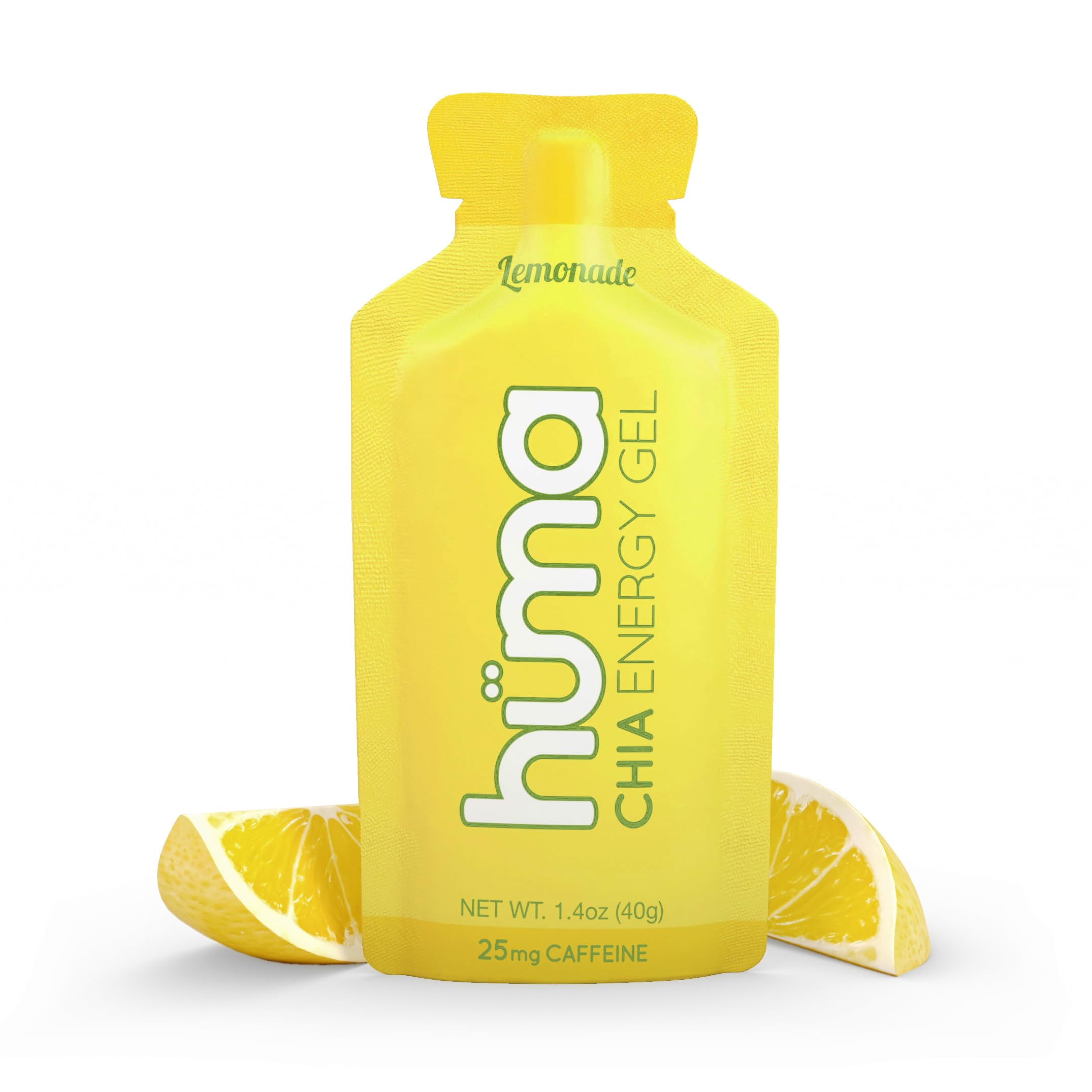 Gel energético Huma Chia, limonada, 24 cápsulas, 1x cafeína - Nutrición deportiva para ejercicios de resistencia