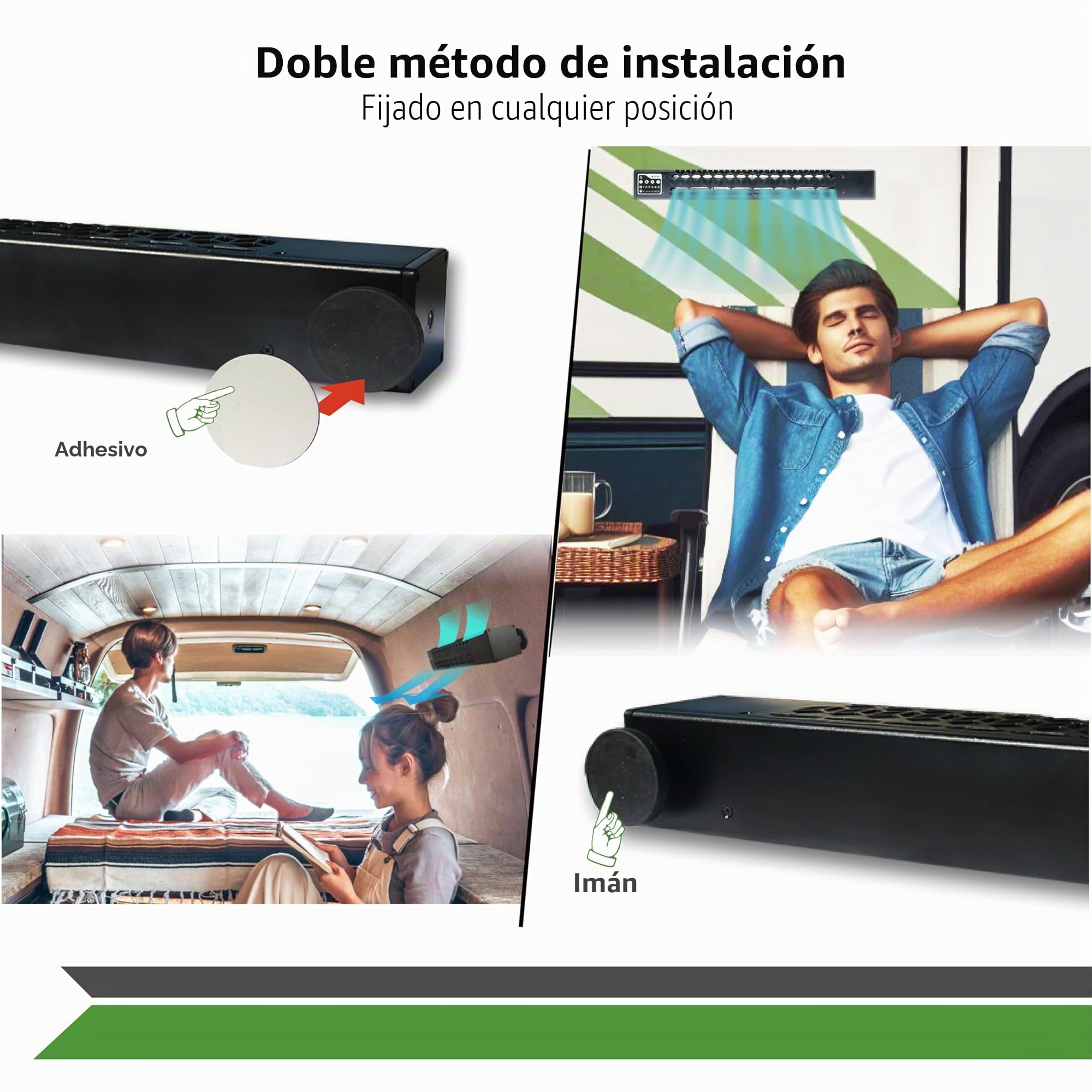 TITAN - Ventilador magnético y portátil IP55 para camping, navegación, cocina y uso doméstico - Compañero esencial para autocaravanas, TTC-SC60(B)