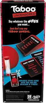 Hasbro Gaming Taboo Uncensored Board Game for Adults Only | Age 17+ | 4+ Players | 20 Minute Average. | Funny NSFW Party Games for Adults