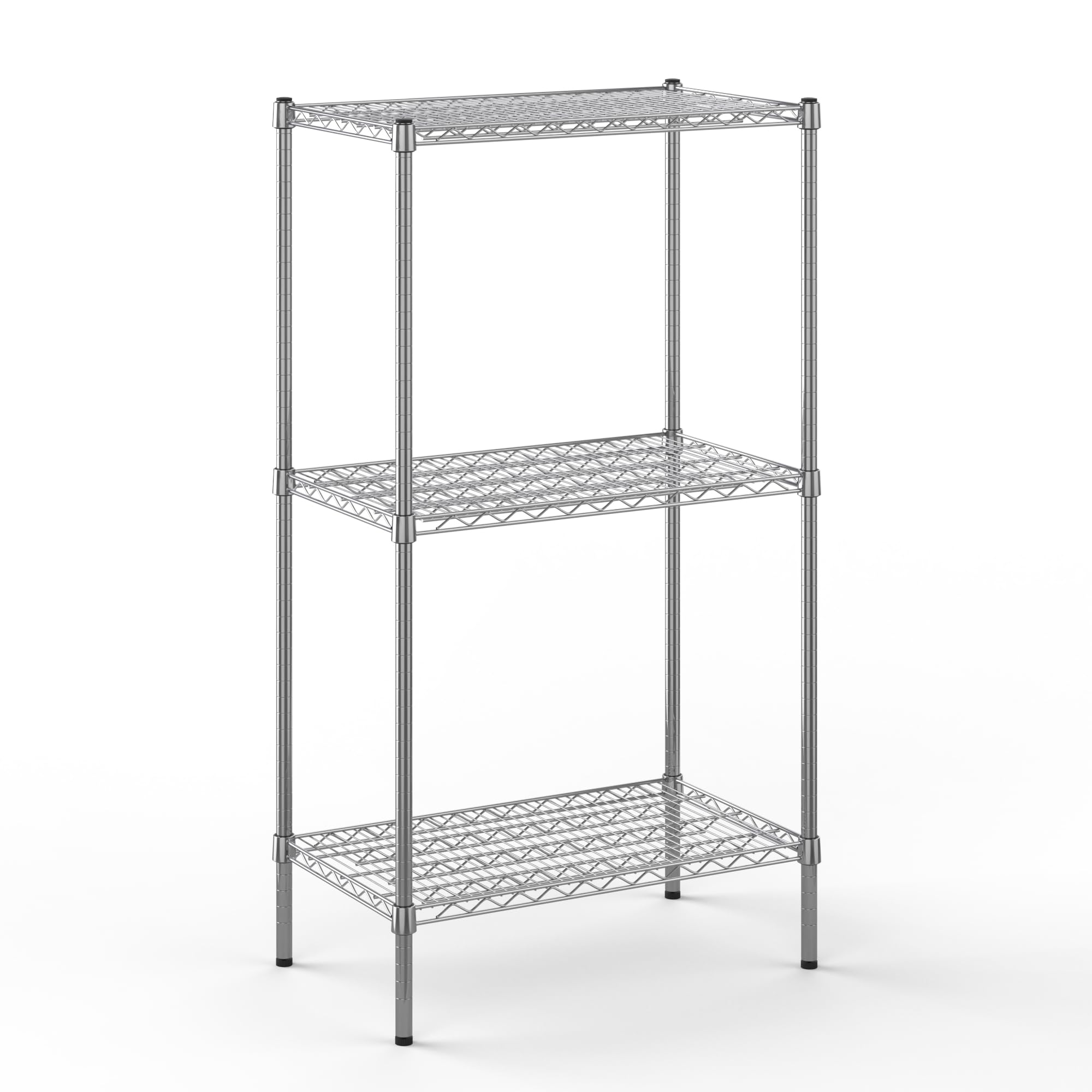 18" Deep x 30" Wide x 54" Height Wire Shelving Kit | 3-Tier | NSF Commercial Storage Rack Unit