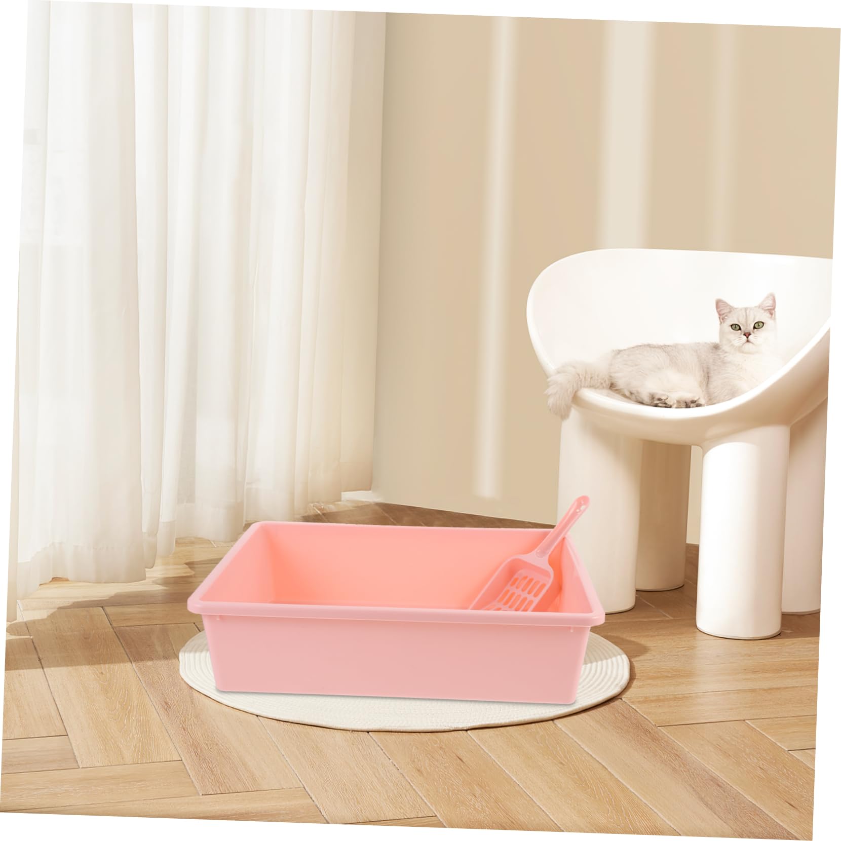 Beavorty 1set Lettiera Per Con Design e Resistente Per Mantenere La Colore Rosa Compatte