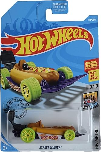 Miniatura 3 de Hot Wheels Street Wiener Hot Dog Car, Fast Foodie 2/5 (Treasure Hunt)