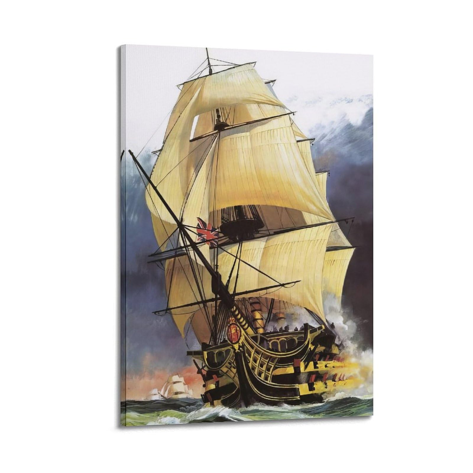 GLMHOK Naval Warships Poster Hms Victory Decorative Painting Canvas Poster 08x12inch(20x30cm)