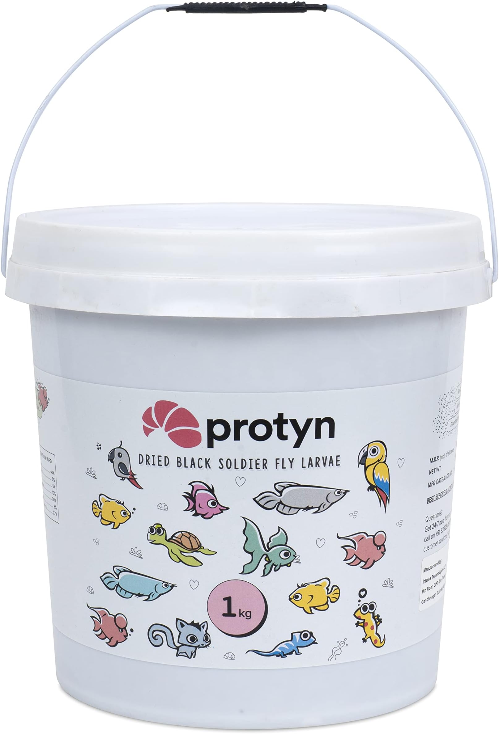 Whole Dried Black Soldier Fly Larvae Treat - Food For Arowana, Flowerhorn, Oscar And Other Carnivorous Fish - 50X More Calcium Than Mealworm (1 Kg), All Life Stages