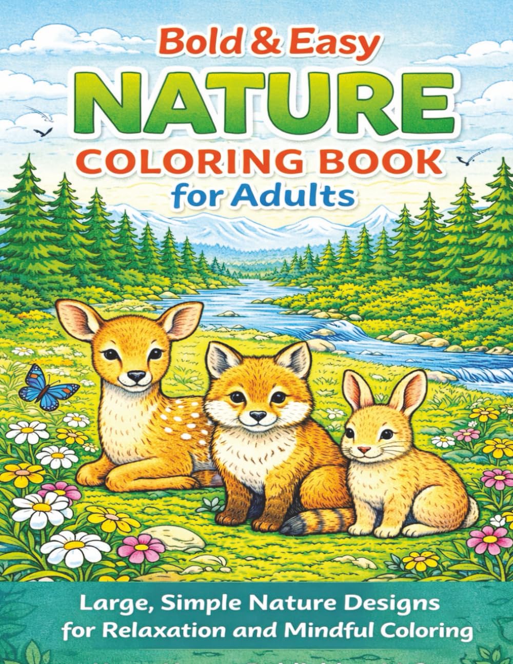 Bold & Easy Nature Coloring Book for Adults: Large, Simple Nature Designs for Relaxation and Mindful Coloring (Hope Heaven Relaxation Coloring Series)