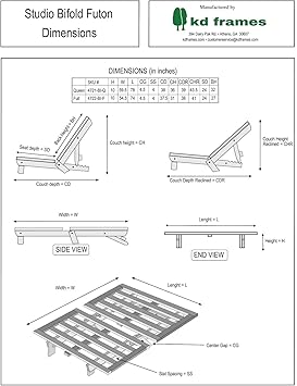KD Frames Studio Bifold Futon (Full)