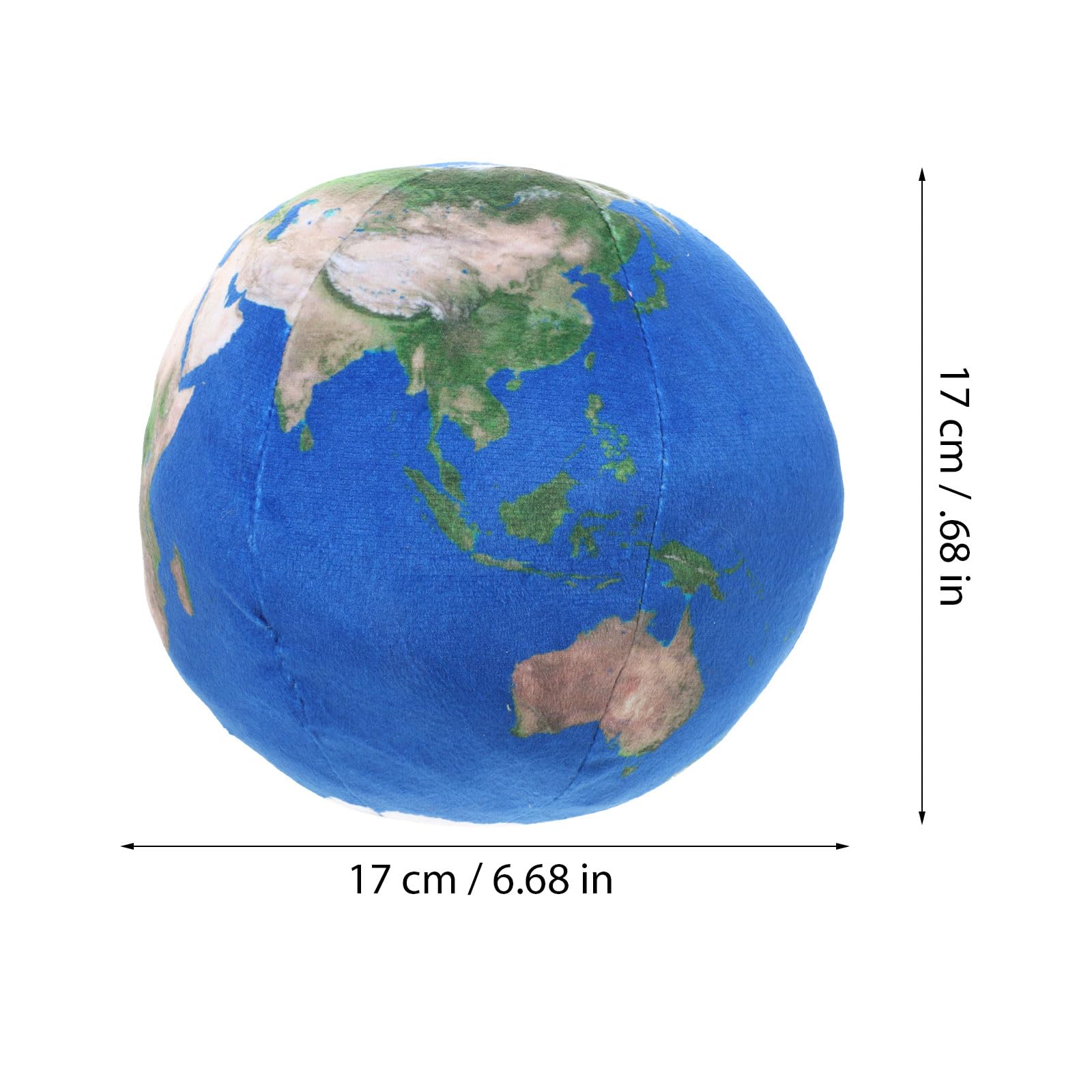 LUOZZY Plush Earth Shaped Throw Pillow Ball Shaped Stuffed Pillow Household Soft Earth Shaped Stuffed Pillow