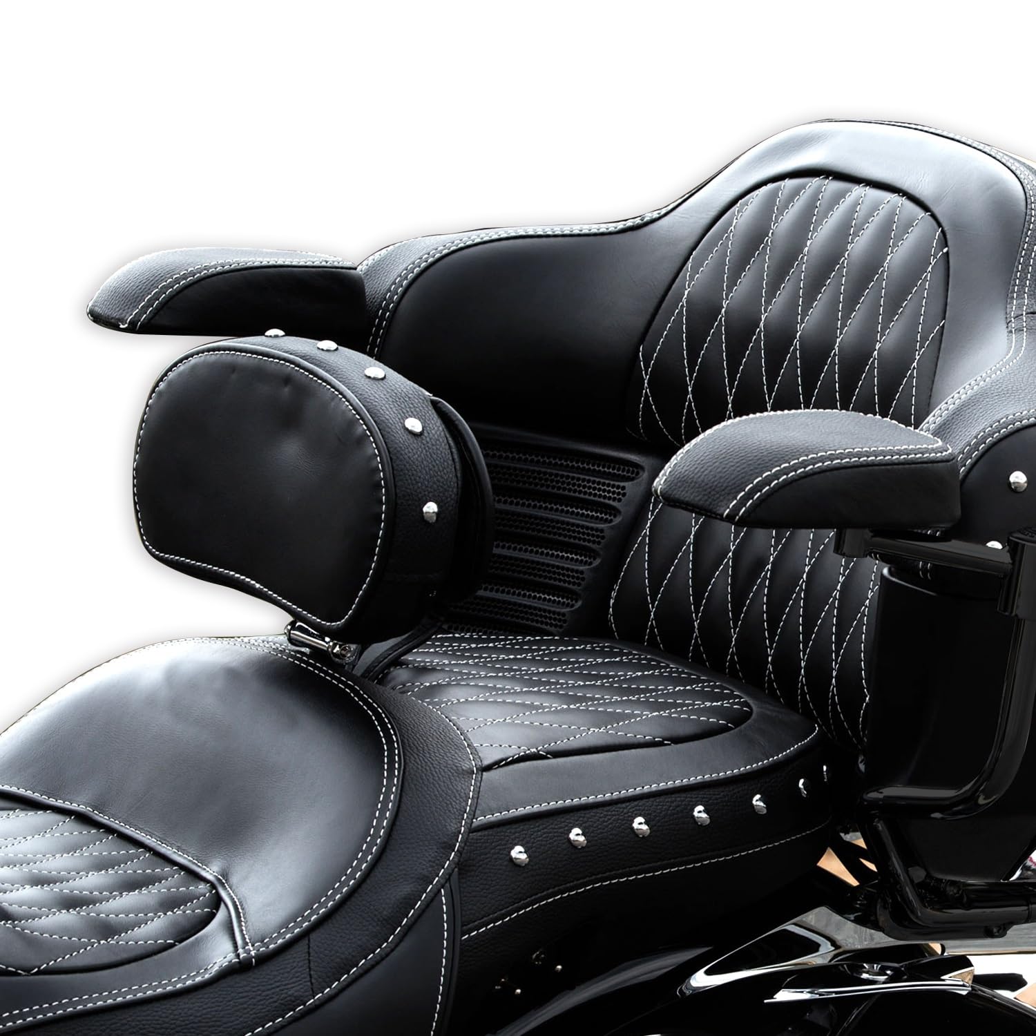 Poduszka Pasuje do Indian Pursuit motocykl podłokietnik pasażera bagażnik 2014-2026 akcesoria motocyklowe Motocykl Siedzisko(B Black)
