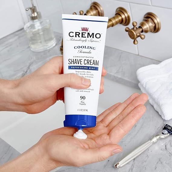 CREMO - Cooling Concentrated Shave Cream For Men - Fights Razor Burns - 177ml