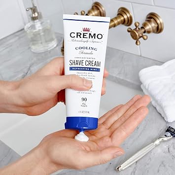 CREMO - Cooling Concentrated Shave Cream For Men - Fights Razor Burns - 177ml