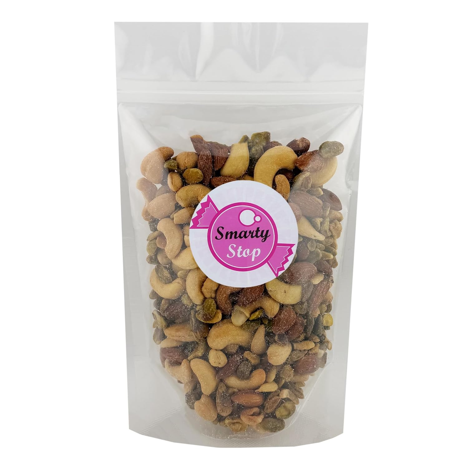 Smarty Stop Mix Nuts Healthy Snacks Collection (No Shell Roasted Salted Pistachio, Cashew & Almond Mix, 1 Pound (Pack of 1))