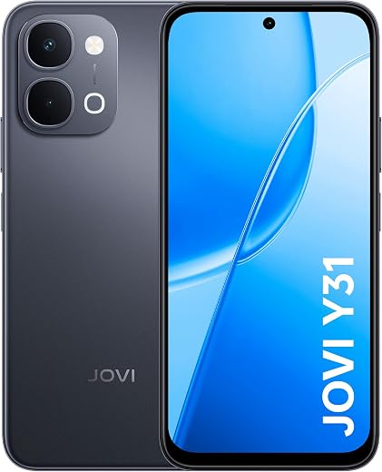 Smartphone JOVI Y31 256GB 8+8GB RAM Câmera 50MP Bateria 7200mAh - Preto