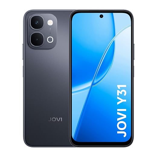Smartphone JOVI Y31 256GB 8+8GB RAM Câmera 50MP Bateria 7200mAh - Preto