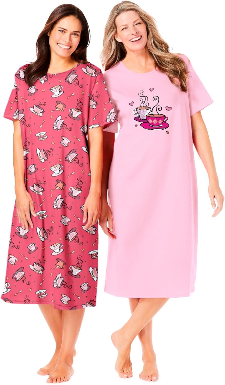 Dreams & Co. Plus Size 2-Pack Long Sleepshirts