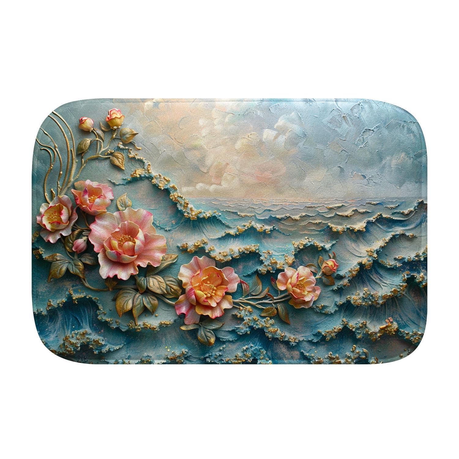 Tapis de bain en mousse à mémoire de forme 90x60cm Générique VCS lot de 2