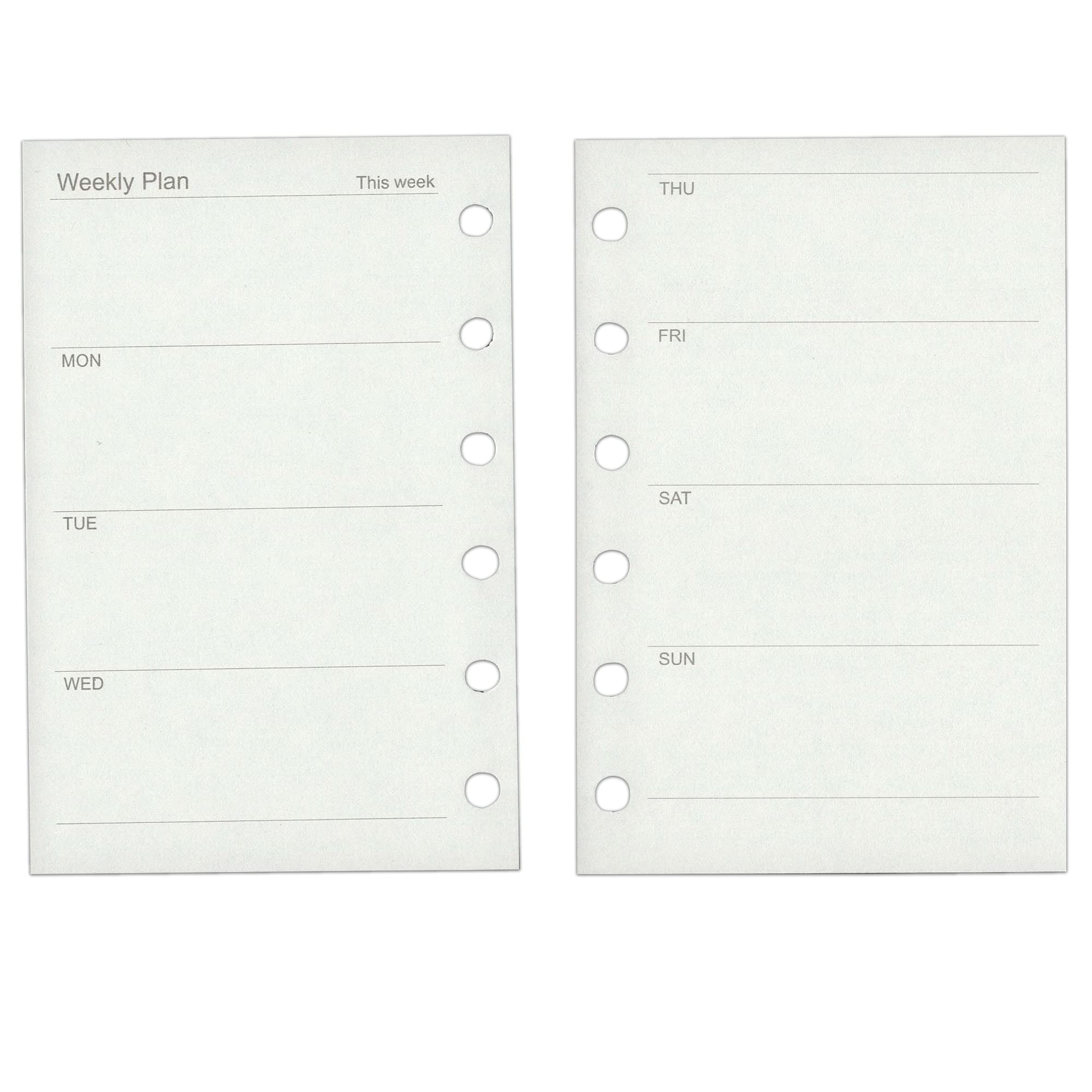 Amazon.co.jp: TSUKURIRO リフィル 紙 6穴 システム手帳用 セット