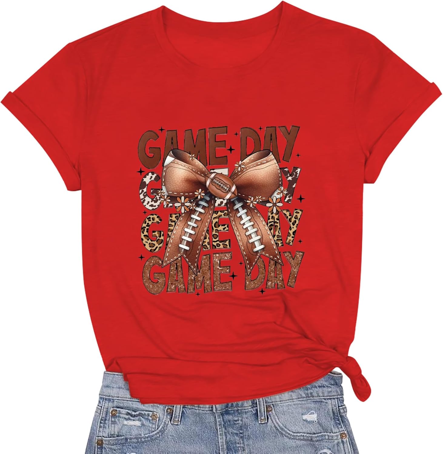 Womens Valentines Shirt -Pink Love Heart Graphic Tshirts Funny Teen Girl's Holi Vacation Casual Outfit Pink - Image 3