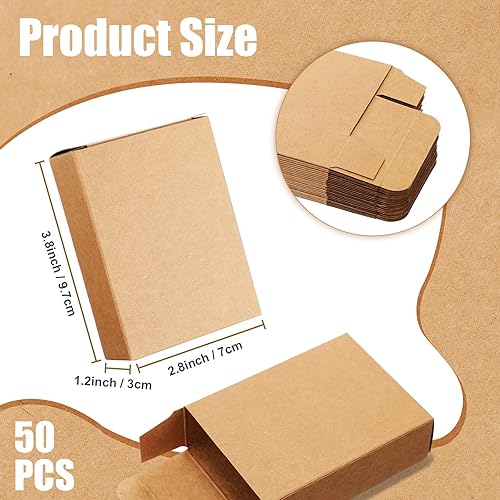 Miniatura 2 de 50 Cajas de Jabón de Papel Kraft Embalaje para Suministros de Fabricación de Jabón Casero para Recuerdos de Fiesta Sin Ventana Embalaje Vacío para