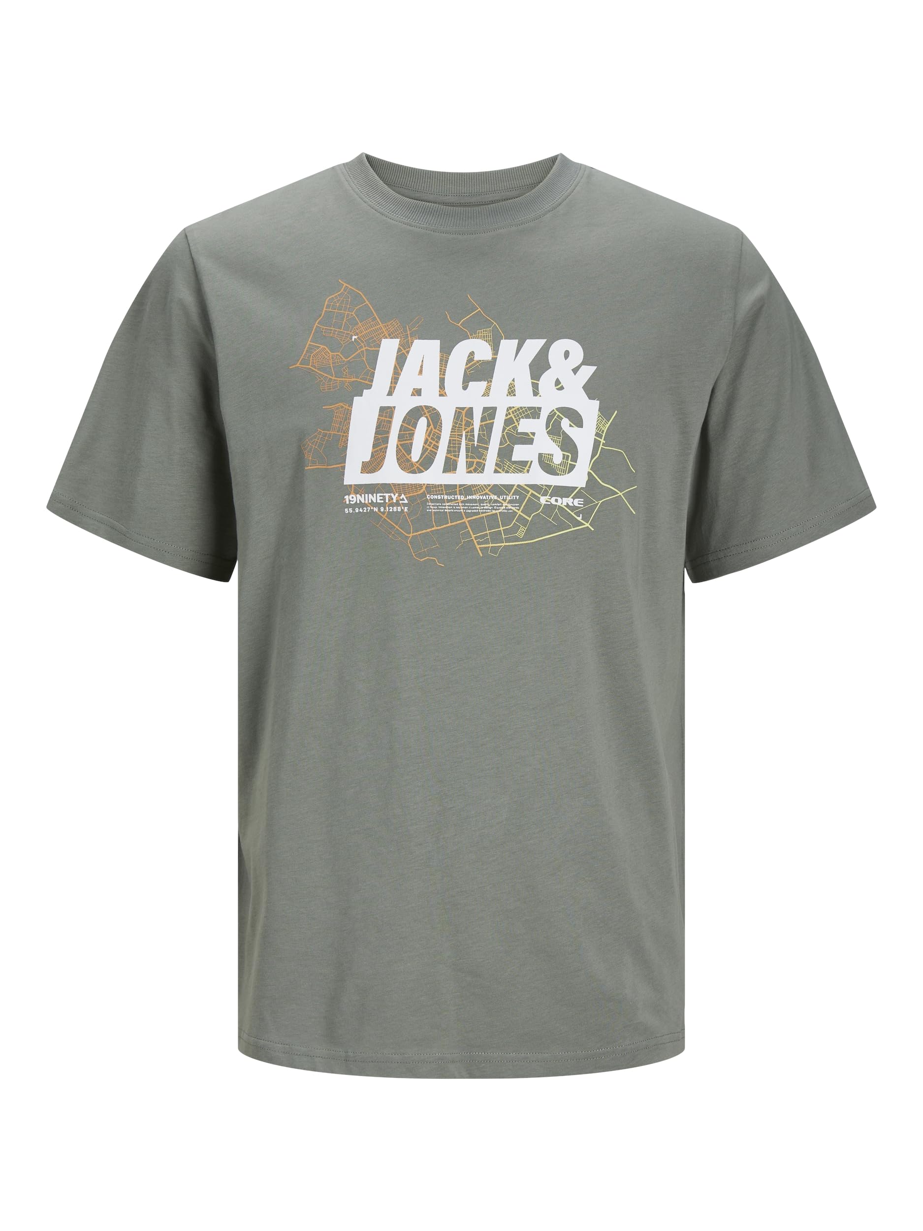Jack & Jones Jcomap Logo tee SS Crew Neck Sn Camiseta para Hombre