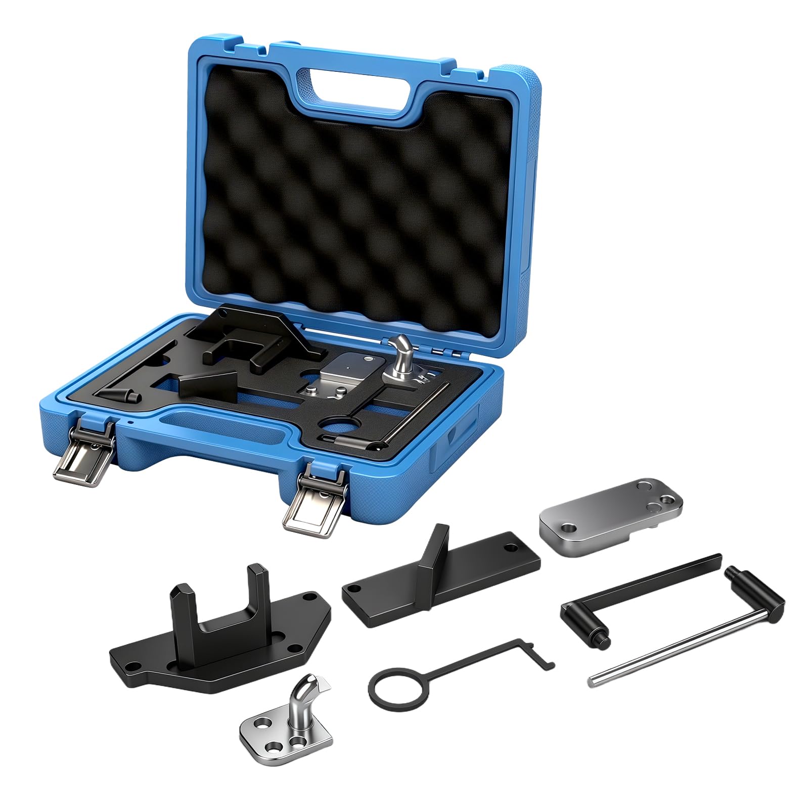 Strumento Regolazione del Motore Automobilistico compatibile con Citroen Peugeot Opel 1.2 GDI PureTech, 7 Pezzi Set Distribuzione del Motore Timing Tool Kit, Albero A Camme Del Motore Strumento (A)