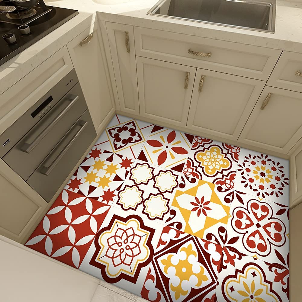 GRAPHIX DESIGN Moroccan Tile Stickers for Kitchen Backsplash Bathroom Floor Wood Glass Stick Home Decor Furniture (A, 6X6 Inch) 3