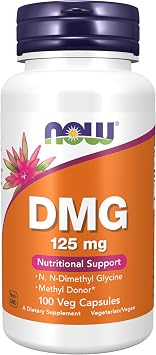 NOW Foods Supplements, DMG N-Dimethyl Glycine 125 mg, Nutritional Support, 100 Veg Capsules