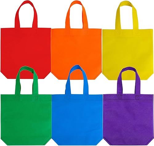 Miniatura 3 de Aneco Paquete de 24 bolsas de regalo reutilizables no tejidas para fiestas, bolsas de regalo reutilizables a granel con asas para suministros