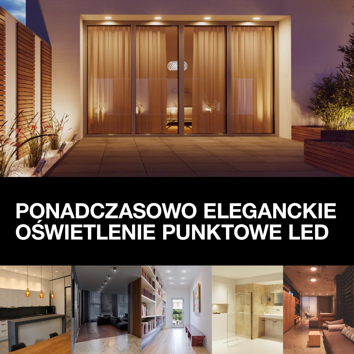 LEDVANCE LED Punktowe 600 mm, Czarny, 17.2 W, 840 LM, Oferuje Ukierunkowane Światło o Ciepłym Białym Jasnym Kolorze, z Elastycznym Światłem Reflektorów Gu10, 2700K